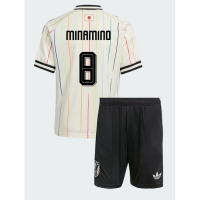Camiseta Japón Takumi Minamino #8 Segunda Equipación Replica Mundial 2026 para niños mangas cortas (+ Pantalones cortos)
